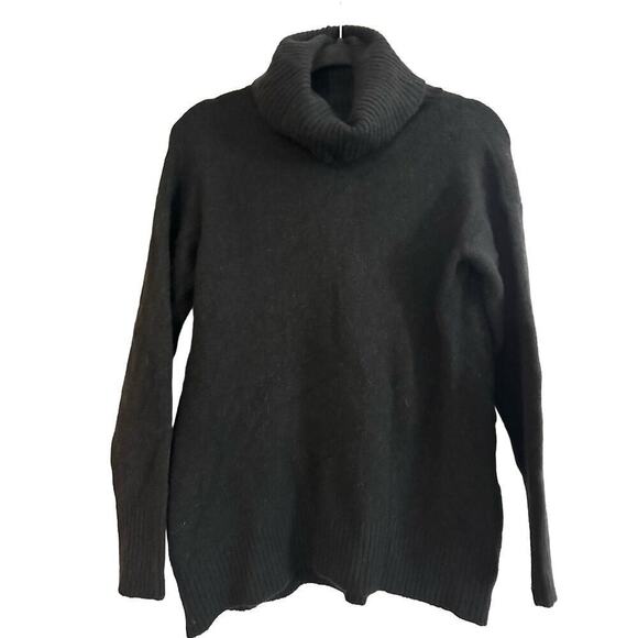 MASSIMO DUTTI Black Wool Blend Soft Turtleneck Sweater - Sz XS - Picture 1 of 4